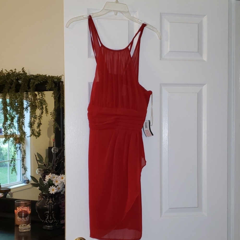 Red cocktail dress